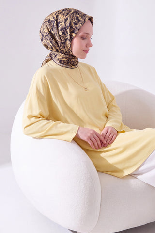 Soft Eşarp Paisley Hardal