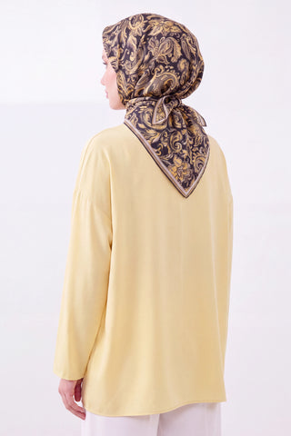 Soft Eşarp Paisley Hardal
