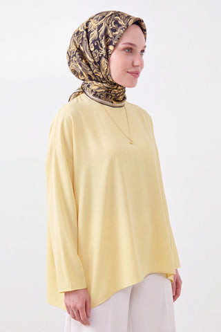 Soft Eşarp Paisley Hardal