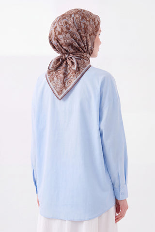 Soft Eşarp Paisley Kahverengi