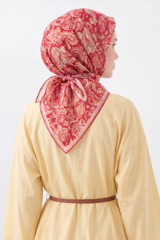 Soft Eşarp Paisley Kırmızı