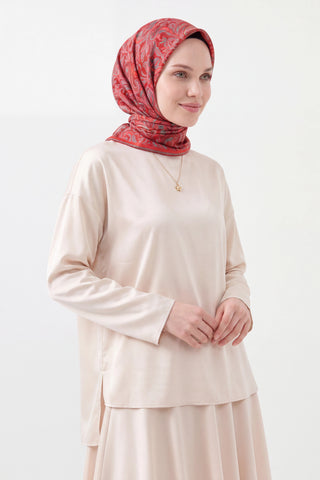 Soft Eşarp Paisley Koyu Kırmızı