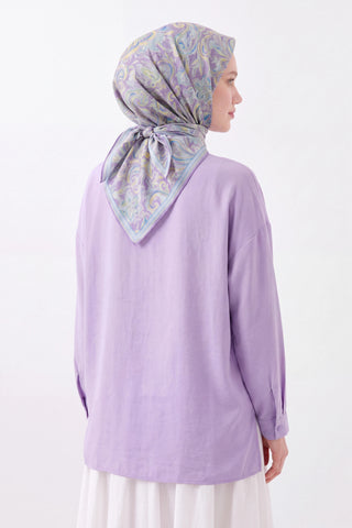 Soft Eşarp Paisley Lila