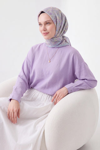 Soft Eşarp Paisley Lila