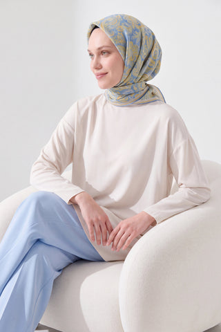 Soft Eşarp Paisley Mavi