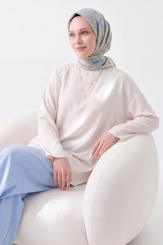 Soft Eşarp Paisley Mavi