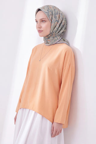 Soft Eşarp Paisley Mavi Gri
