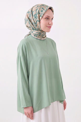 Soft Eşarp Paisley Mint Yeşili