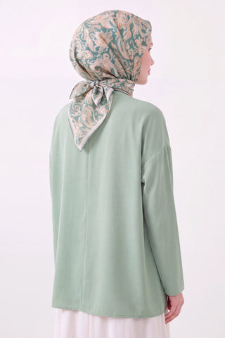 Soft Eşarp Paisley Mint Yeşili