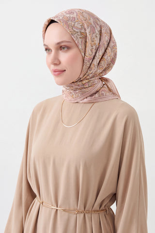 Soft Eşarp Paisley Pudra Pembe