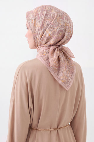 Soft Eşarp Paisley Pudra Pembe