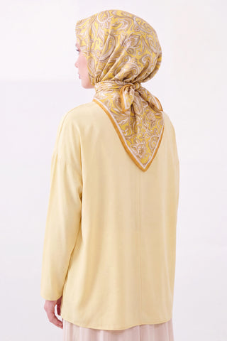 Soft Eşarp Paisley Sarı