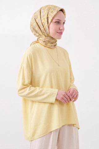 Soft Eşarp Paisley Sarı