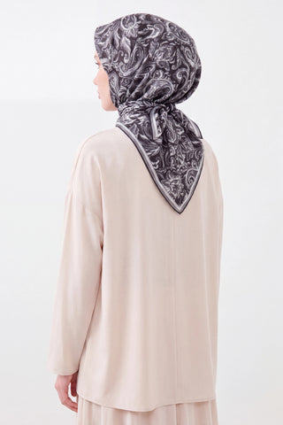 Soft Eşarp Paisley Siyah