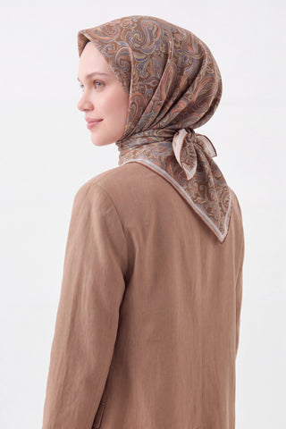 Soft Eşarp Paisley Sütlü Kahve
