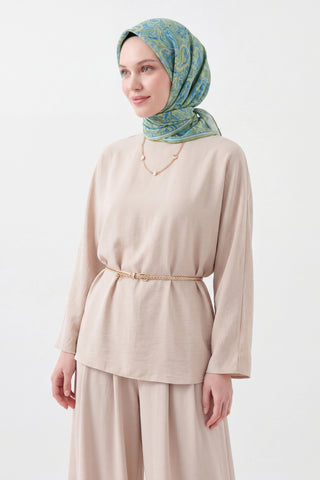 Soft Eşarp Paisley Yeşil