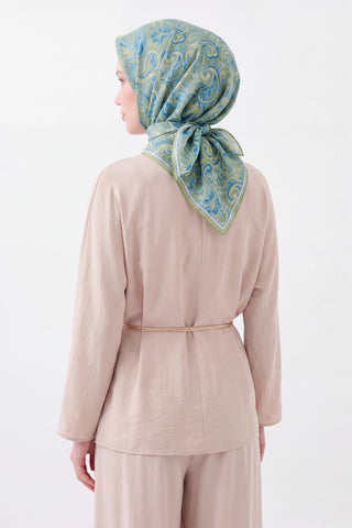Soft Eşarp Paisley Yeşil
