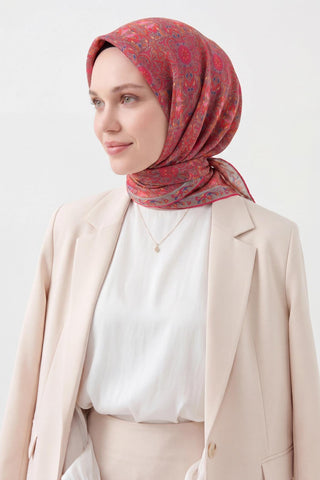 Soft Eşarp Pembe 90x90 - Soft Eşarp - | Silk Home