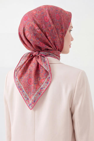 Soft Eşarp Pembe 90x90 - Soft Eşarp - | Silk Home