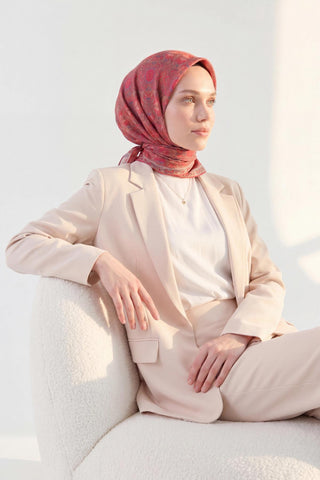 Soft Eşarp Pembe 90x90 - Soft Eşarp - | Silk Home
