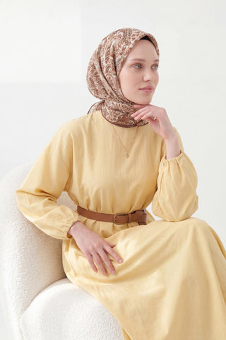 Soft Eşarp Perla Kahverengi 90x90 | Silk Home