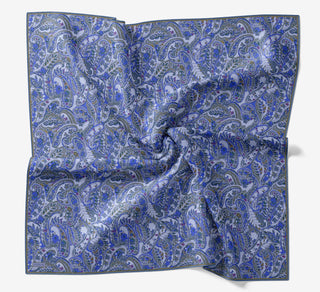 Soft Eşarp Perla Mavi 90x90 | Silk Home
