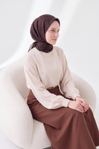 Soft Eşarp Petra Kahverengi - Soft Eşarp - | Silk Home