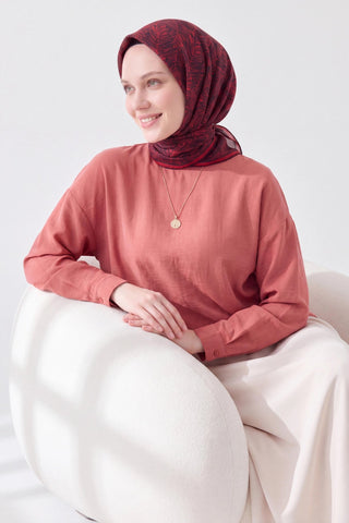 Soft Eşarp Petra Kırmızı - Soft Eşarp - | Silk Home