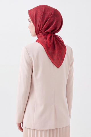Soft Eşarp Petra Koyu Kırmızı - Soft Eşarp - | Silk Home