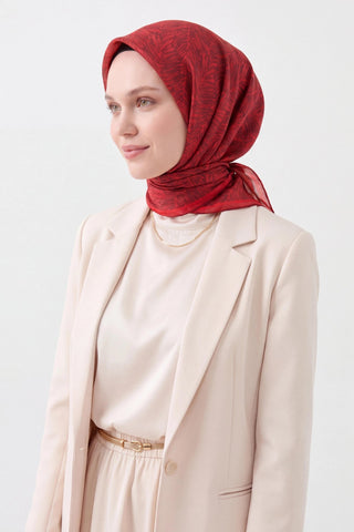 Soft Eşarp Petra Koyu Kırmızı - Soft Eşarp - | Silk Home