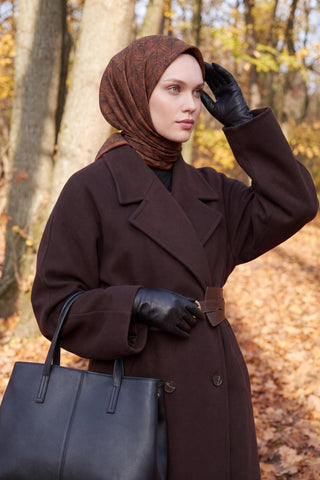 Soft Eşarp Petra Koyu Turuncu - Soft Eşarp - | Silk Home
