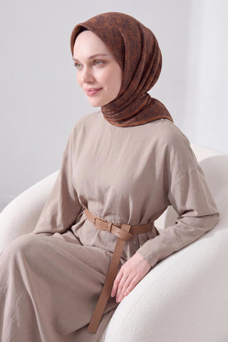 Soft Eşarp Petra Koyu Turuncu - Soft Eşarp - | Silk Home