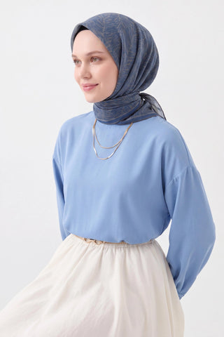 Soft Eşarp Petra Lacivert - Soft Eşarp - | Silk Home