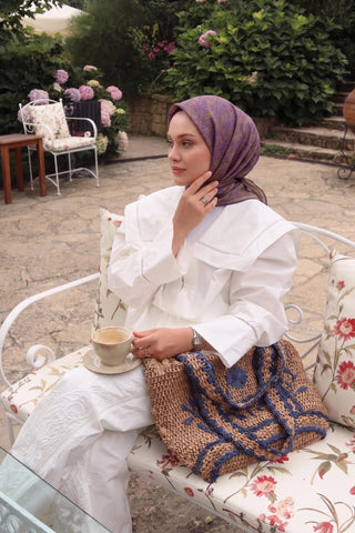 Soft Eşarp Petra Mor - Soft Eşarp - | Silk Home