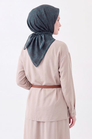 Soft Eşarp Petra Petrol Mavisi - Soft Eşarp - | Silk Home