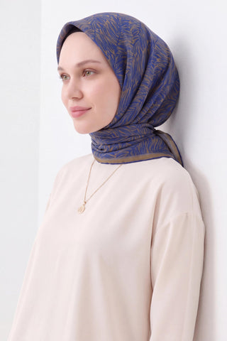 Soft Eşarp Petra Saks Mavisi - Soft Eşarp - | Silk Home