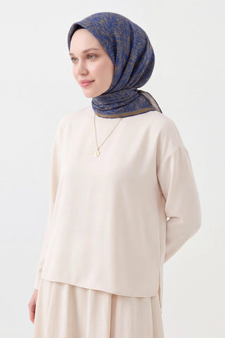 Soft Eşarp Petra Saks Mavisi - Soft Eşarp - | Silk Home