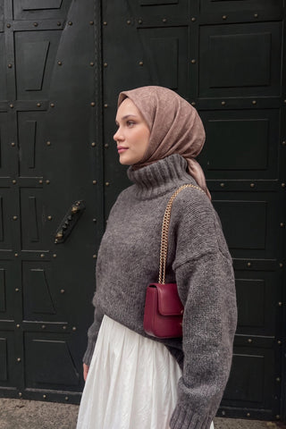 Soft Eşarp Petra Sütlü Kahve - Soft Eşarp - | Silk Home