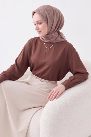 Soft Eşarp Petra Sütlü Kahve - Soft Eşarp - | Silk Home
