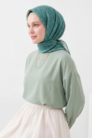 Soft Eşarp Petra Yeşil - Soft Eşarp - | Silk Home