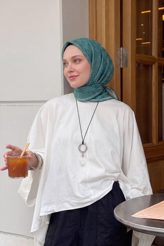 Soft Eşarp Petra Yeşil - Soft Eşarp - | Silk Home