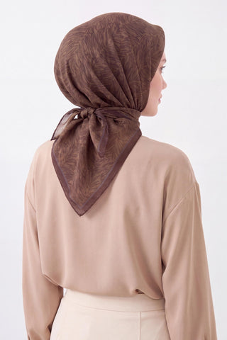 Soft Eşarp Petra Yeşil Kahve - Soft Eşarp - | Silk Home