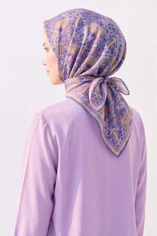 Soft Eşarp Pixel Ethnic Lila