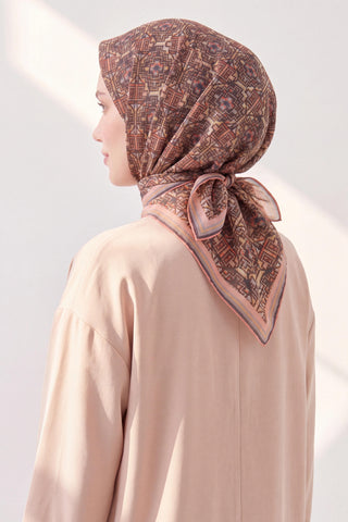 Soft Eşarp Pixel Ethnic Pudra