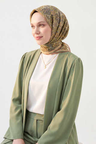 Soft Eşarp Pixel Ethnic Sarı