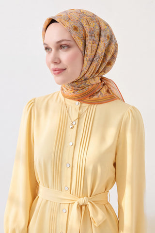 Soft Eşarp Pixel Ethnic Turuncu