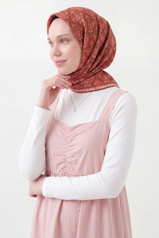 Soft Eşarp Rûmi Çikolata Kahve 90x90 | Silk Home