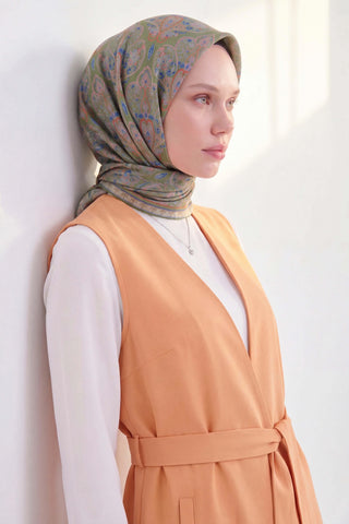Soft Eşarp Rûmi Çimen Yeşili 90x90 | Silk Home