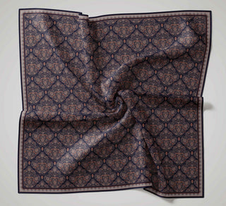 Soft Eşarp Rûmi Gece Mavisi 90x90 - Soft Eşarp - | Silk Home