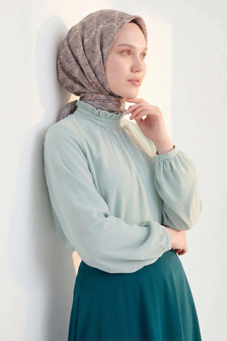Soft Eşarp Rûmi Gri 90x90 | Silk Home